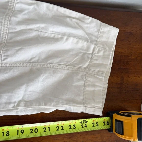 Anthropologie Cream Wide-Leg Utility Pants - Picture 8 of 8